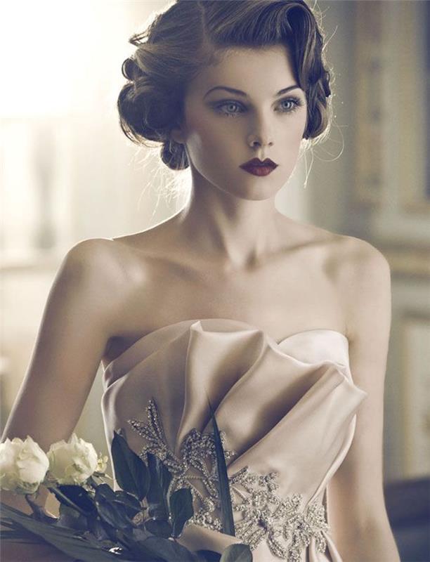 20s frisyr vintage updo kvinna