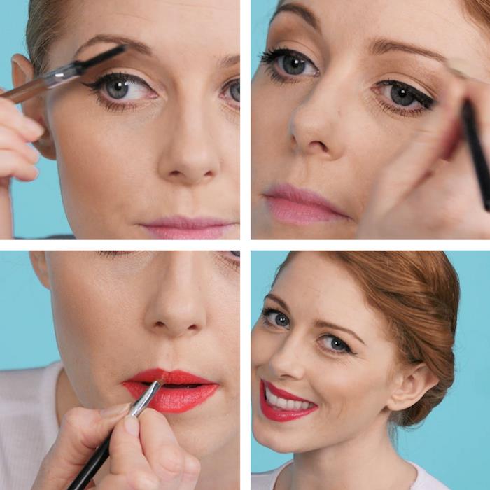 ako mať červené pery ako 50-ročná pin-up a staromódny make-up sourcirls