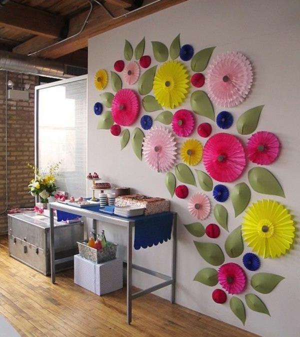 diy-tapet-lim-blomma-vägg-dekoration