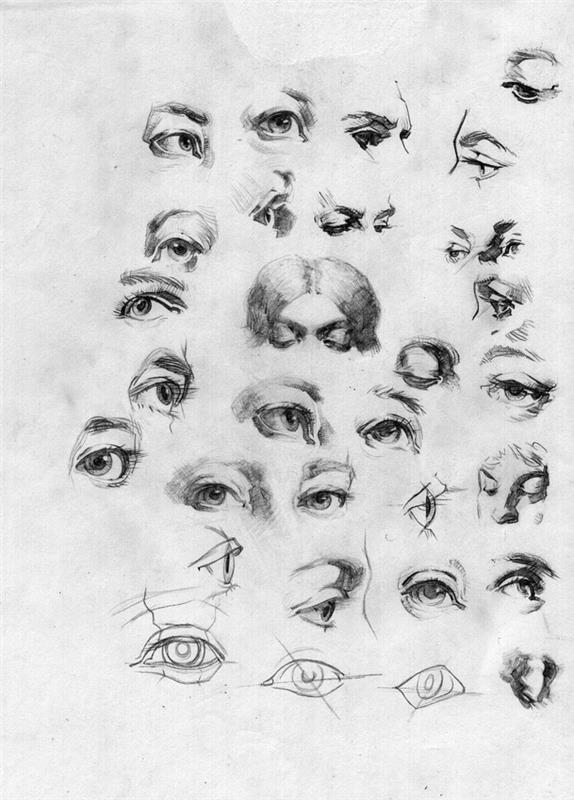 Svartvit ritning konstverk kvinna för att rita enkla svartvita hur man ritar ögon