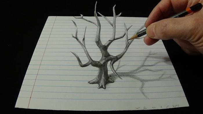 جذع شجرة رسم شجرة سهلة الرسم سهل رسم شجرة ثلاثية الأبعاد