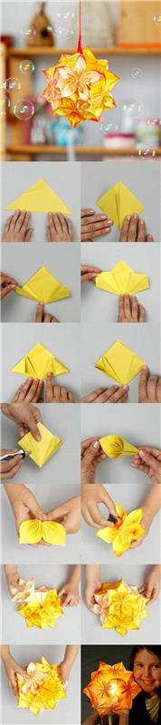 skladacie-origami-skladacie-žlté-origami-papier-pre-začiatočníka