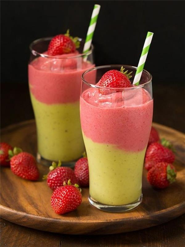 smoothie ako urobiť originálne jahodové a mangové smoothie