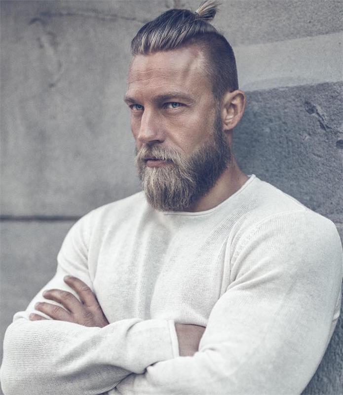 hipster viking stil blond bulle man man bulle blont skägg