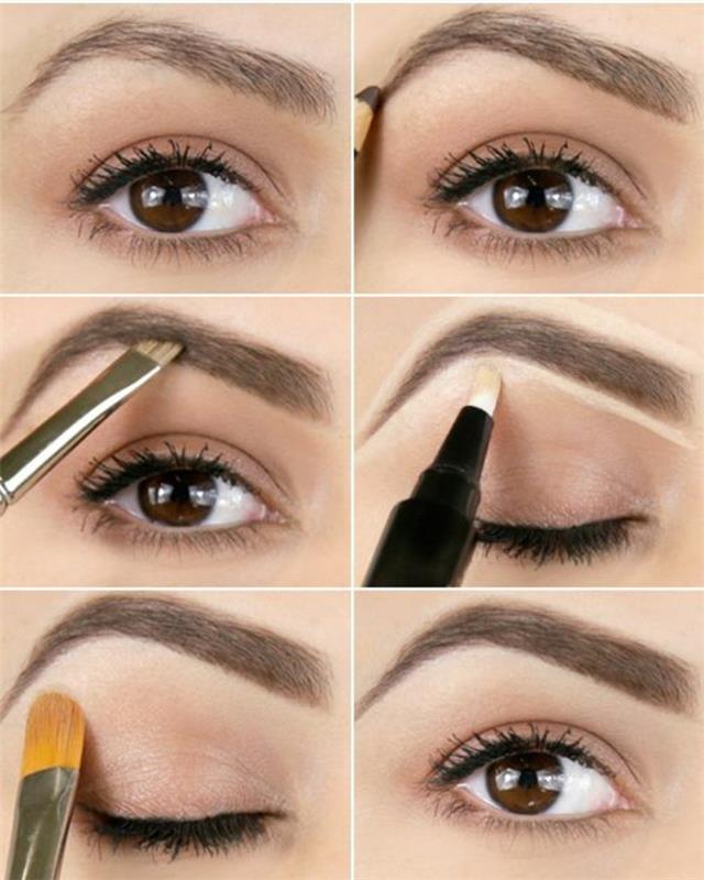 hur man ritar dina ögonbryn, skönhetstips för att uppnå diskret och naturlig smink