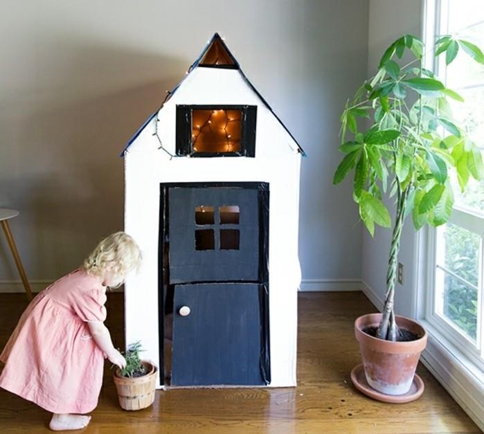 قم ببناء مقصورة من الكرتون لطفلك فكرة وتصميم منزل مصغر جميل