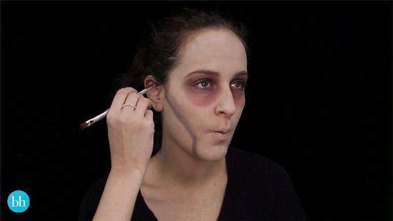 zombie sminkning för hallowwen kvinna