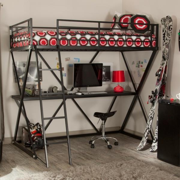 cool-design-por-le-lit-mezanín-posteľ-a-stôl-jednoduchý-a-praktický