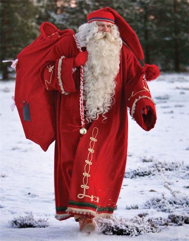 kostým-santa-claus-santa-claus-kostým-kapucňa-dlhé-biele fúzy