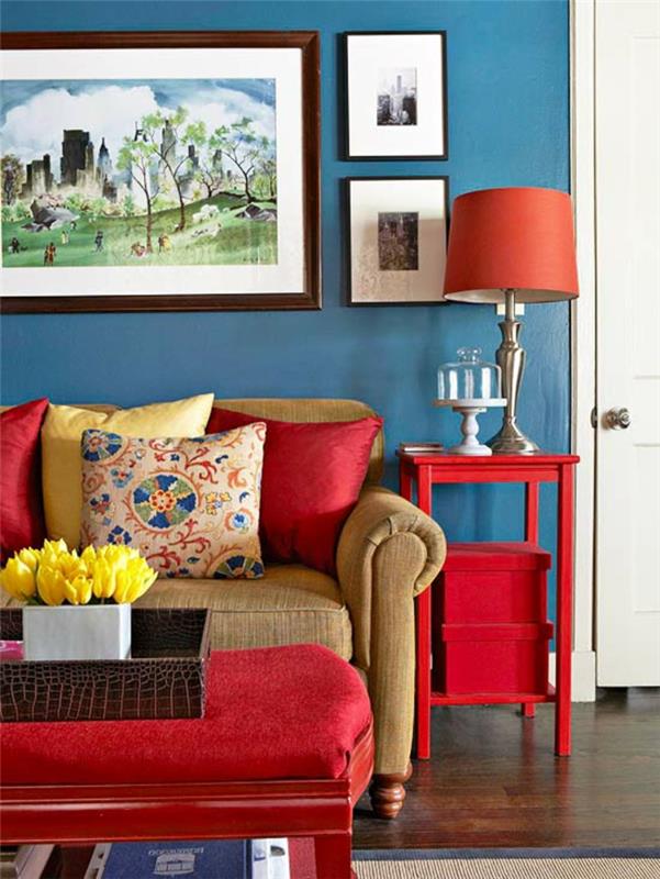 color-duck-blue-deco-peacock-blue-cool-design-sofa-red