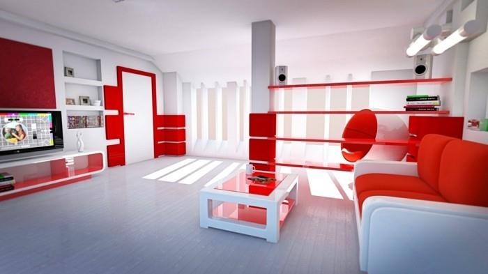 tehlová farba-spálňa-červeno-biela-deco-spálňa pre dospelých