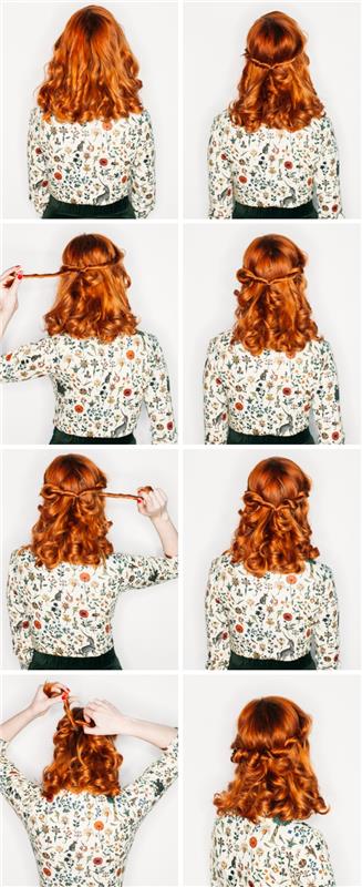 برنامج تعليمي سهل لتصفيفة الشعر ، مثال على كيفية عمل تسريحة شعر بشعر مجعد فضفاض مع تاج بأقفال ملتوية