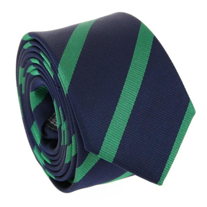 marinblå-klubb-slips-med-gröna-ränder-newtown