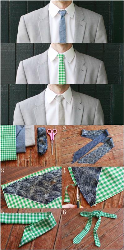 Ľahko vyrobiteľná tenká kravata s potlačou, tip na pánsky darček pre tých, ktorí sa chcú rozlúčiť s firemným oblečením