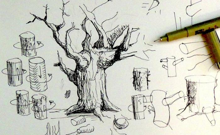 شجرة لرسم شجرة جميلة الرسم سهلة لرسم شجرة الرسم