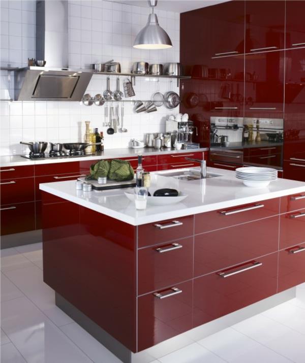 kuchyňa-ostrov-stred-ikea-červeno-biela