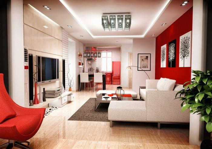 červeno-sivá-kuchyňa-červeno-biela-deko-spálňa pre dospelých