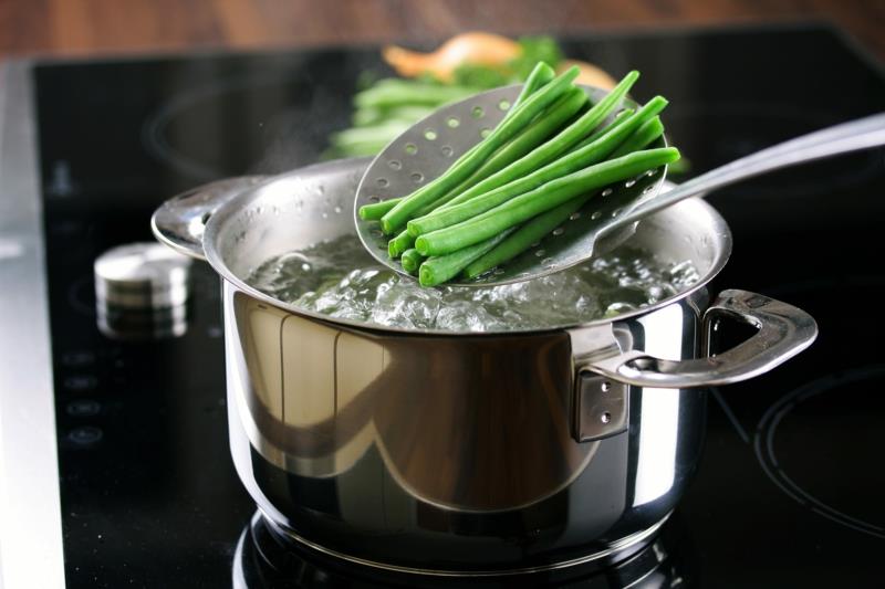 varenie zelených fazúľ vriacej vody blanšírujte zelené fazuľky