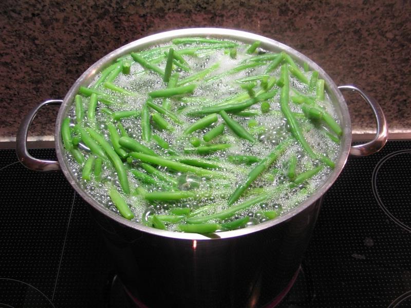 varenie čerstvých zelených fazúľ blanšírujte zelené fazuľky