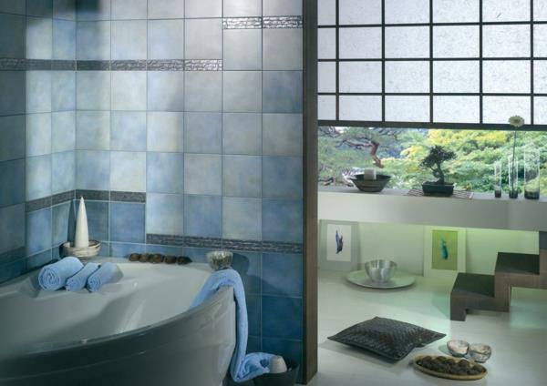 Zen-kúpeľňa-dekor-v-modrej-a-zelenej-prírodnej-zmenenej-farby