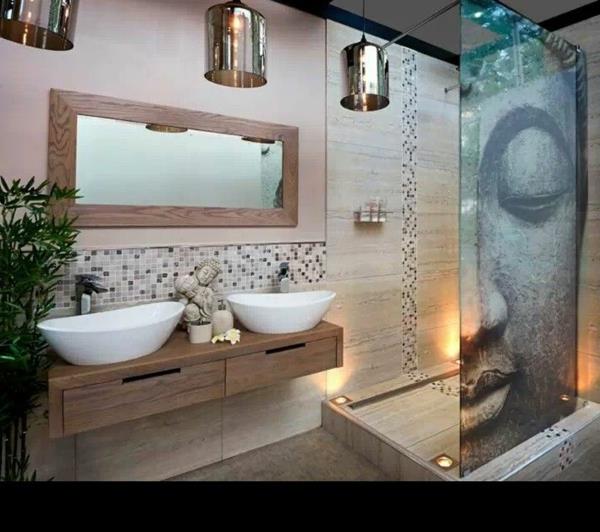 Zen-relaxačná-vodná-bouda-upravená-veľkosť-kúpeľňa-dekor