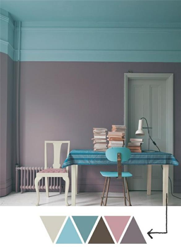 deco-obývacia izba-vo-svetle-purpurovo-purpurová-farba-dobre vybavená