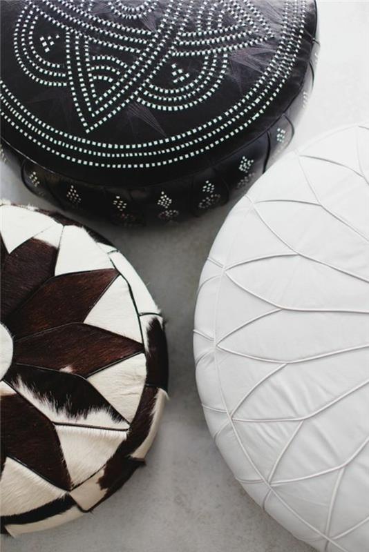 Afrikansk-dekoration-etniska-ornament-puffar