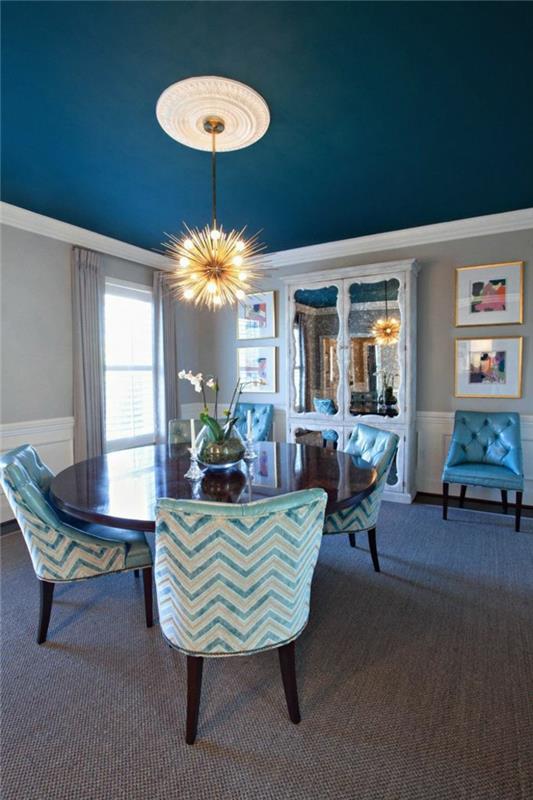 dekorácia-chlapec-izba-modrá-izba-jedáleň-okrúhly stôl-stoličky