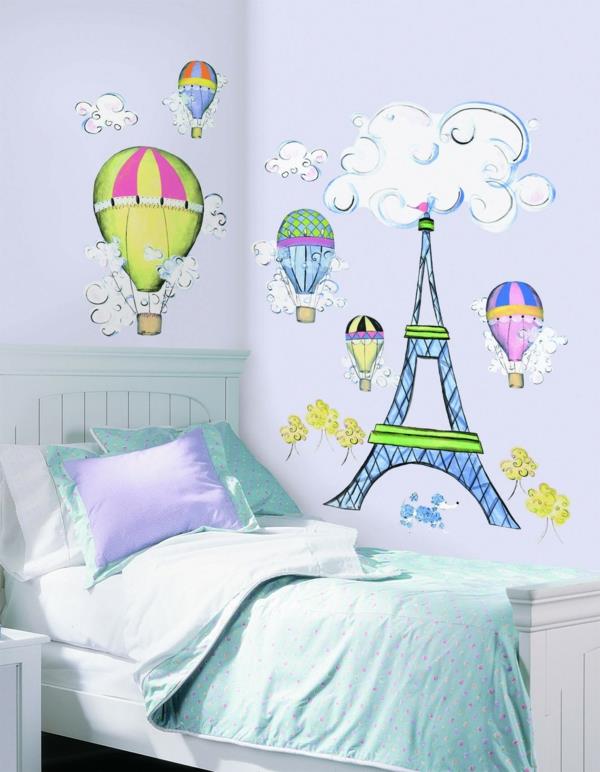 dekorácia-rozprávka-balón-veža-efel-mrak-stena-stena-umenie