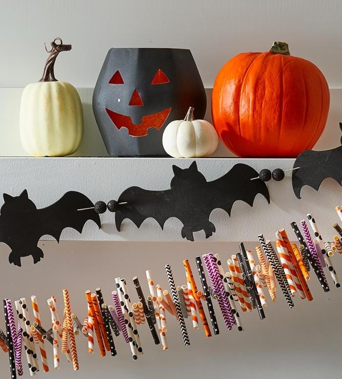 halloween dekorácia na výrobu netopierov čierny papier origami umenie ľahký halloween lampáš čierny kartón