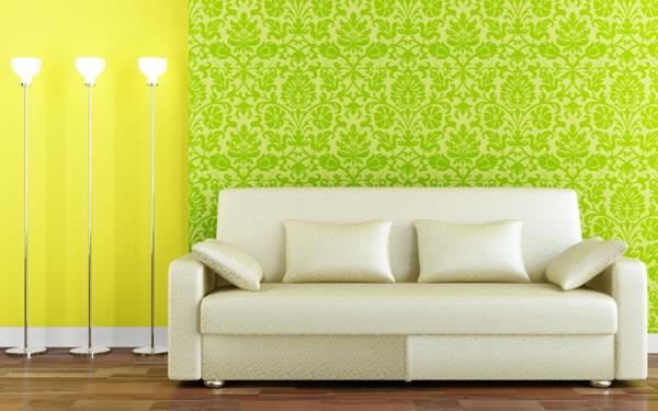 original-vägg-dekoration-tapeter-grön