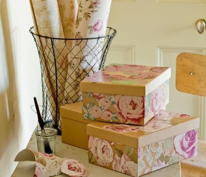 Idee Regalo Fai da te، cutout motivi floreali su scatole di cartone، regali per la festa della mamma