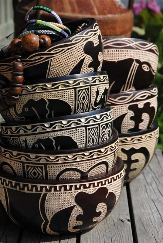 Afrikansk dekoration-keramik-elefanter-armband