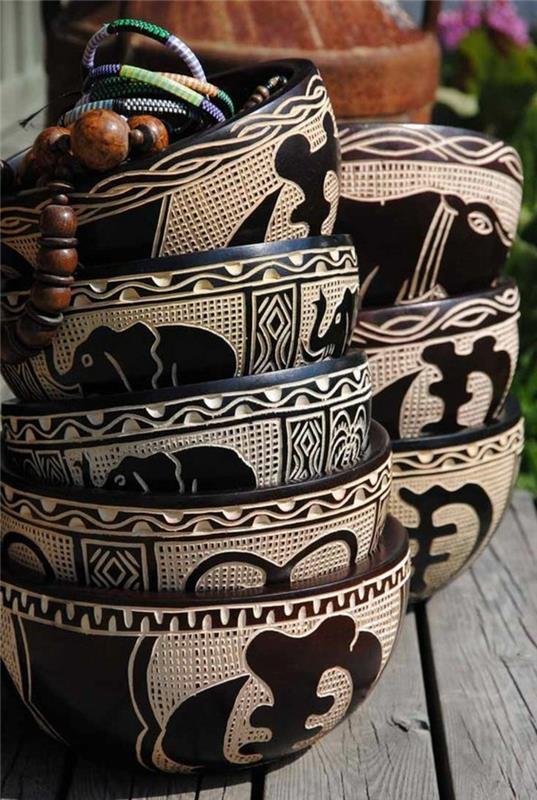 Afrikansk dekoration-keramik-elefanter-armband