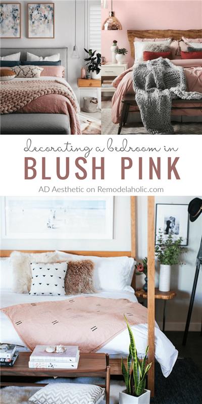 Ružová a biela spálňová púder ružová nové trendy moderný dekor sčervenanie ružové nápady na zdobenie