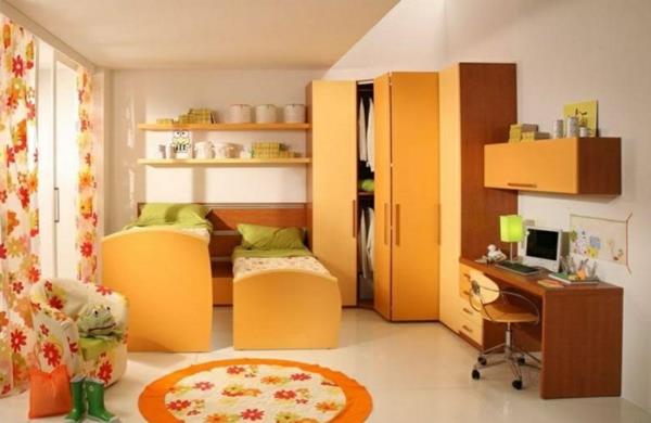 ديكور غرف نوم اطفال باللون الأصفر