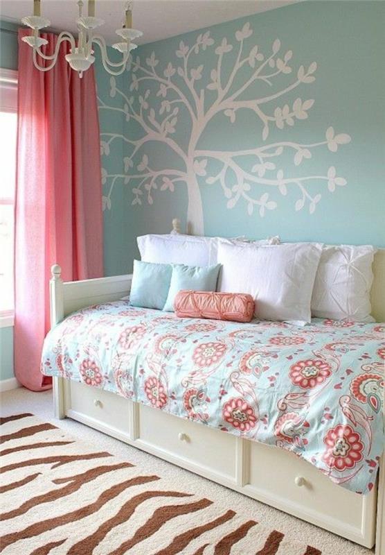 Parantale-sovrum-dekaler-med-träd-vägg-klistermärken-dekoration-med-himmel-blå-vägg-träd