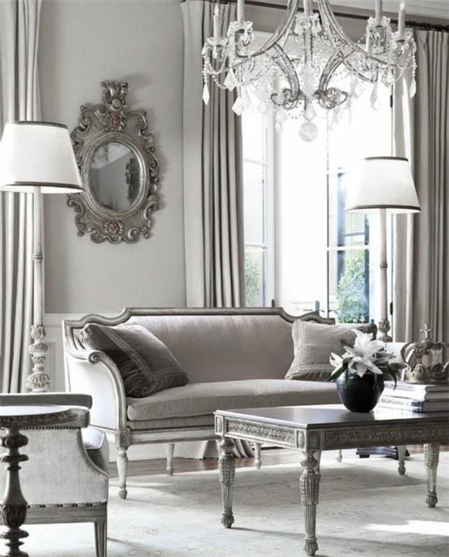 deco-salon-sivá-luxusná-vinobranie-nábytok-veľmi-elegantné-zdokonalenie-a-bujarosť-detailov