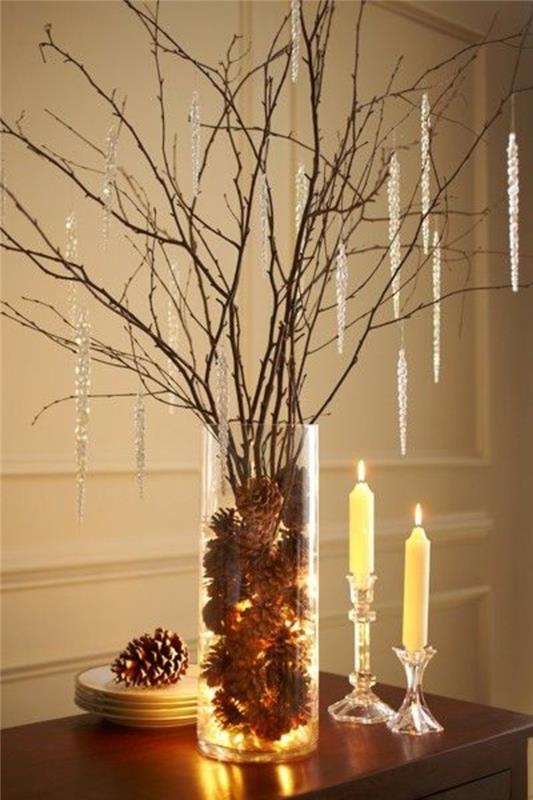 Julbord-dekoration-dekorativ-träd-tall-kon-vas
