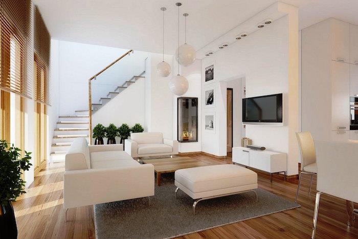 súčasná dekorácia obývačky jednoduchá a striedma moderná dekoračná a dizajnová sedačka