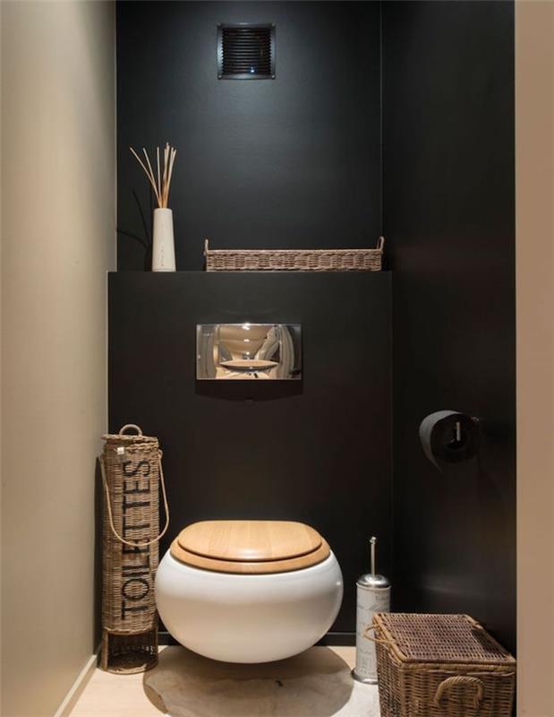decorazioni-bagno-vimini-accessori-pareti-colore-nero-sanitari-sospesi-toilette-raffinata
