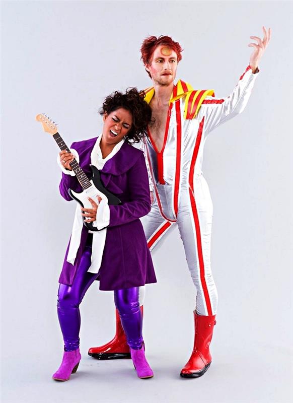 Kostým speváčky 80. rokov, nápad na kostým 80. rokov, ako sa obliecť ako princ a David Bowie