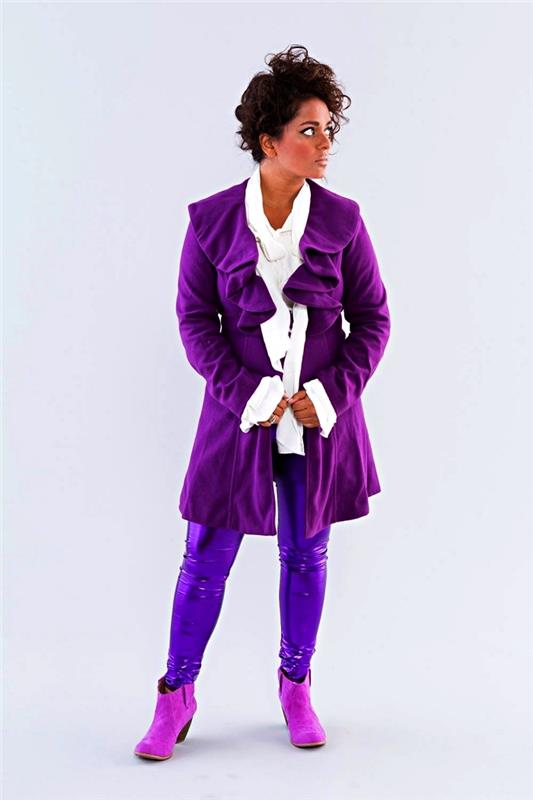 Kostým speváčky z 80. rokov, purpurový kostým na obnovu princovho vzhľadu vo fialovom daždi