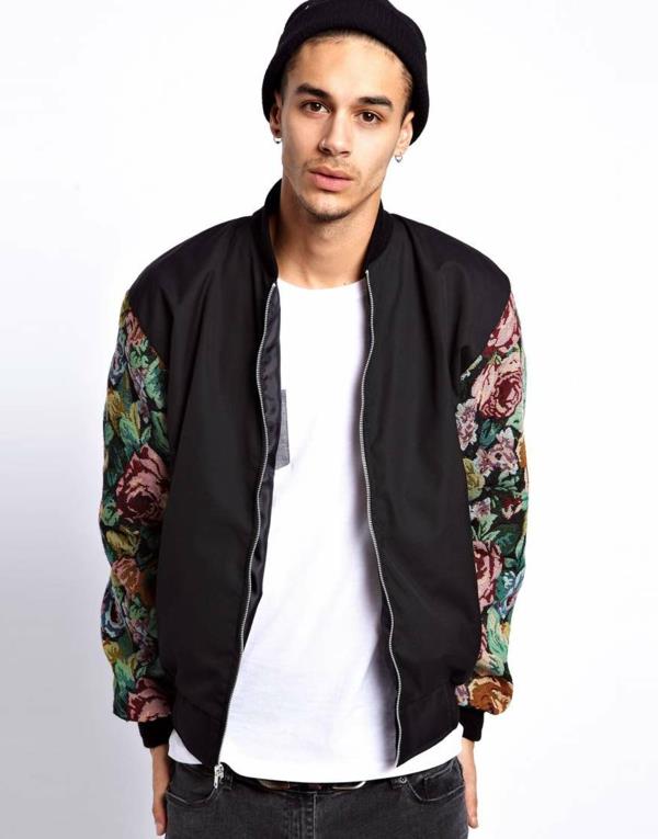 denim-jeans-hur-att-bära-blommig-jacka-mannen