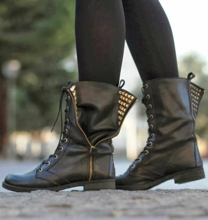 biker-studded-boots-flat-ankle-boots-woman