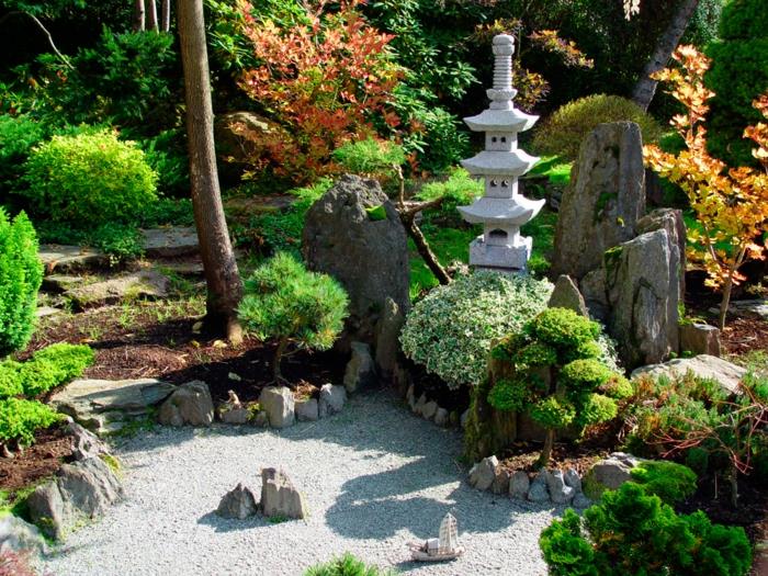 Japanska-zen-sten-trädgårdar-japanska-träd-träd