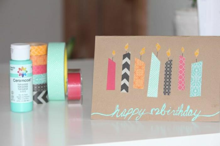 بطاقة عيد ميلاد ملونة تصميم نفسك عيد ميلاد بطاقة ذكرى زواج