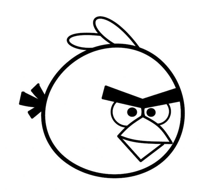 Enkla Halloween Angry Birds som ritar svartvita målarbok för barn