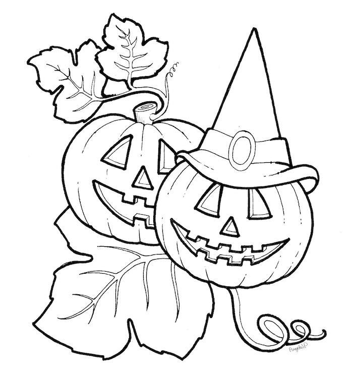 Halloween pumpa målarbok lätt att skriva ut och färga för barn