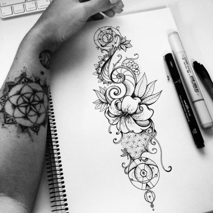 Kvetinové tetovanie vzory Kvetinové tetovanie